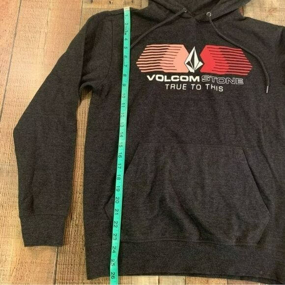Volcom mens size small pullover hoodie sweatshirt hoodie in gray - Picture 3 of 7